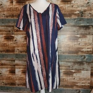 🌟 3 for $15 Deal! 🌟Just Fashion Now V-neck Dress XL blue red white